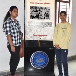 Students seeing exhibition