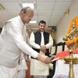 Prof Piyushkant Dixit Lighting the lamp